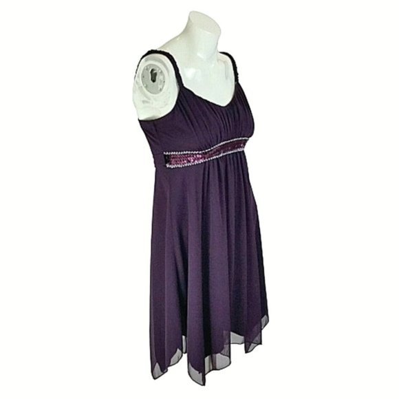 EnFocus Studio Chiffon Sequin Tie-Back Party Dress - Picture 2 of 7